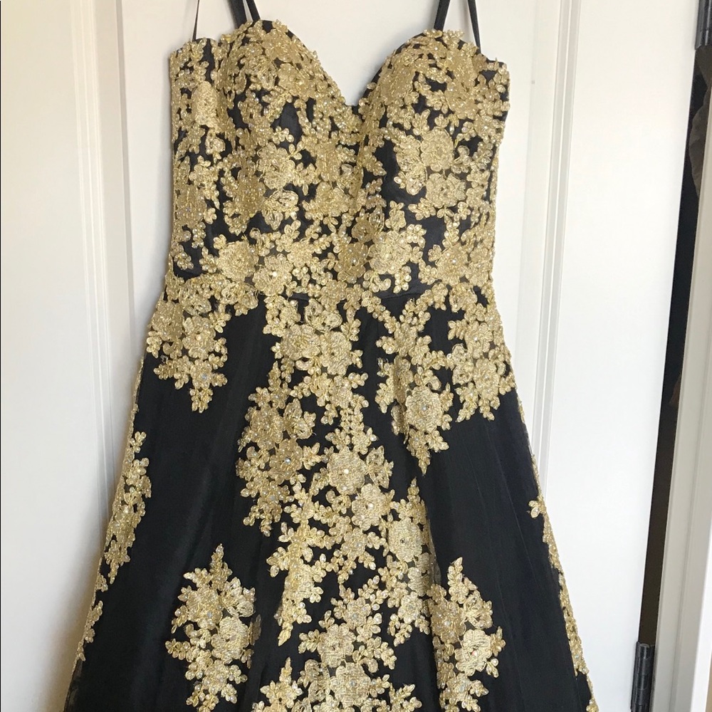 Black and Gold Prom/Winter formal dress